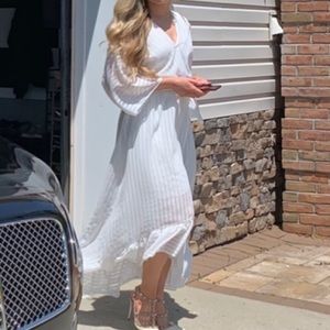 Nasty Gal white flowy dress